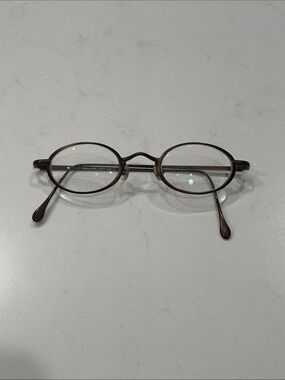 Brown Oval Reading Glasses  by Micro shapes
